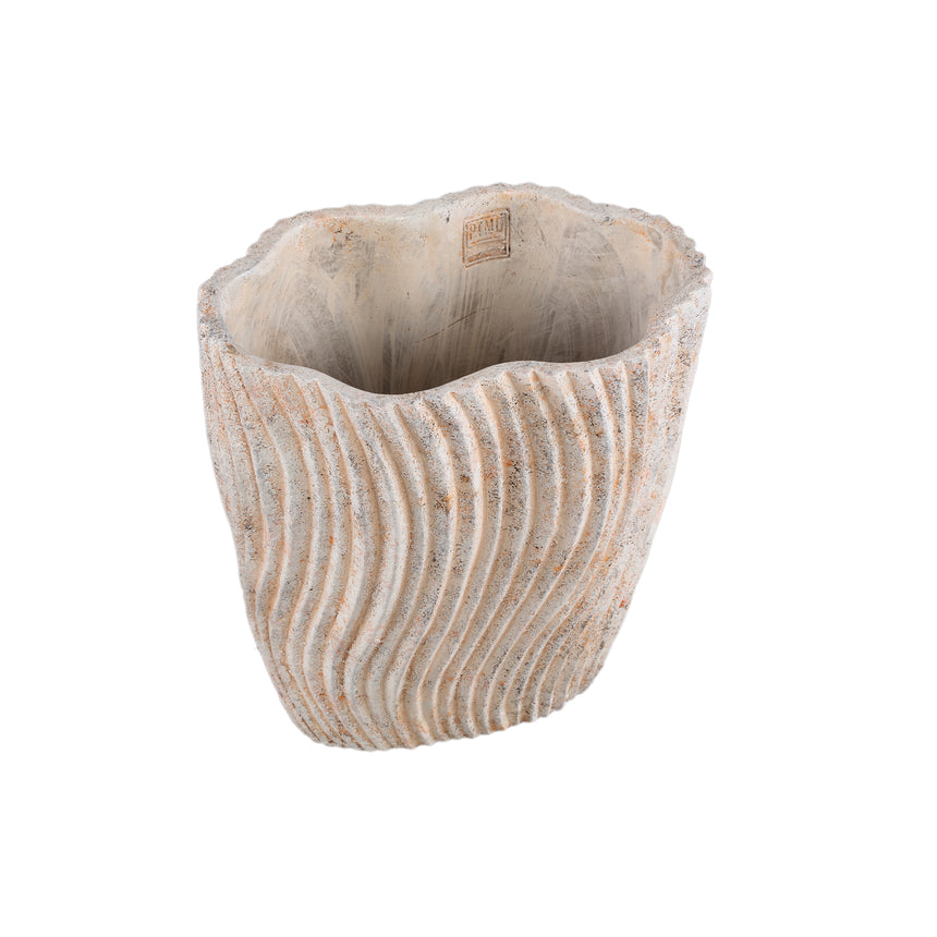 Robbien beton virágtartó