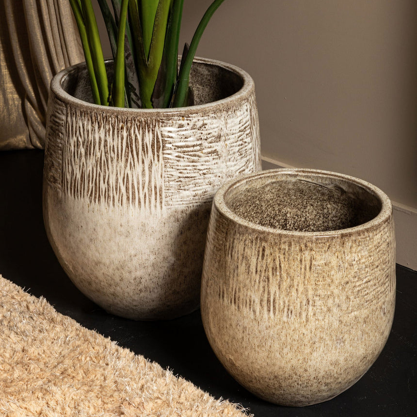 Donnie agyag virágtartó szettben