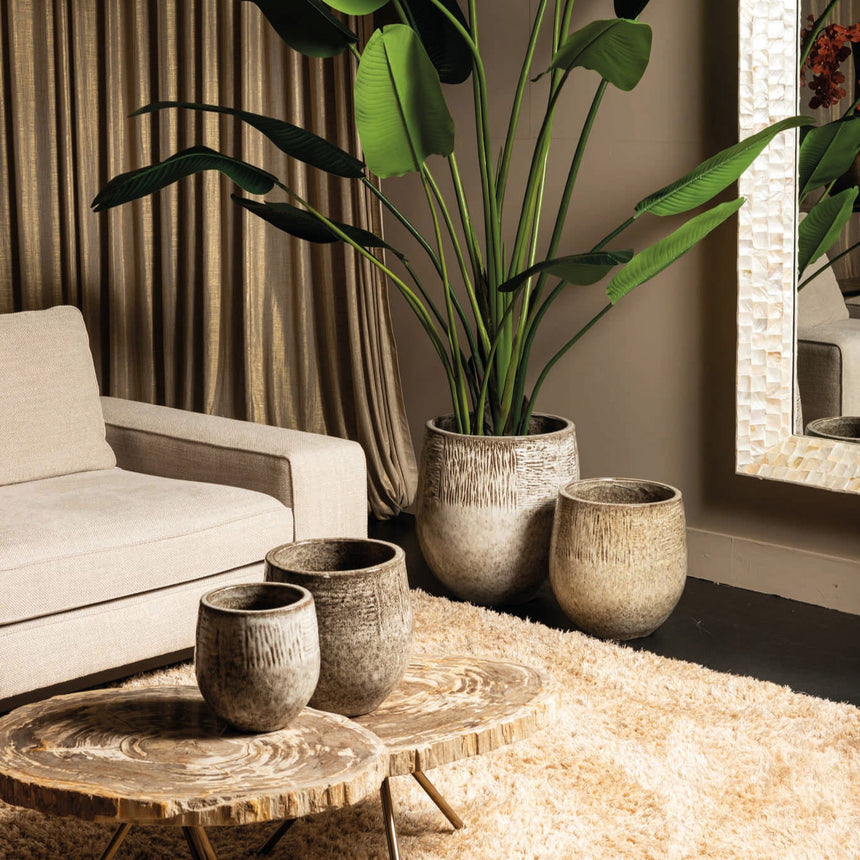 Donnie agyag virágtartó szettben