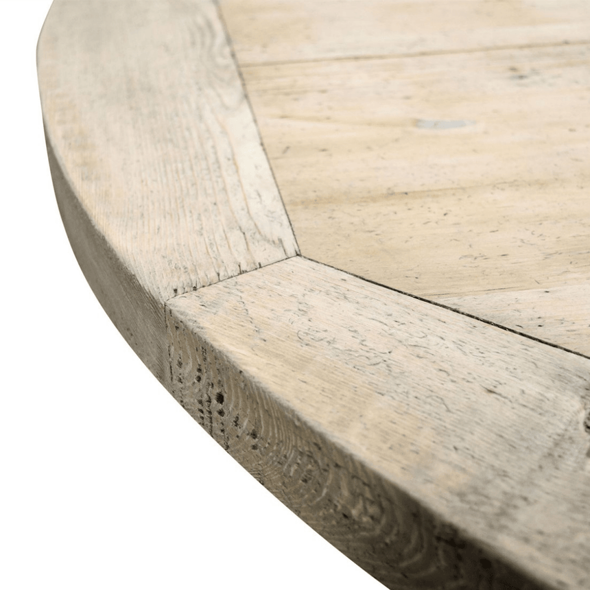 Column wooden dining table Ø150