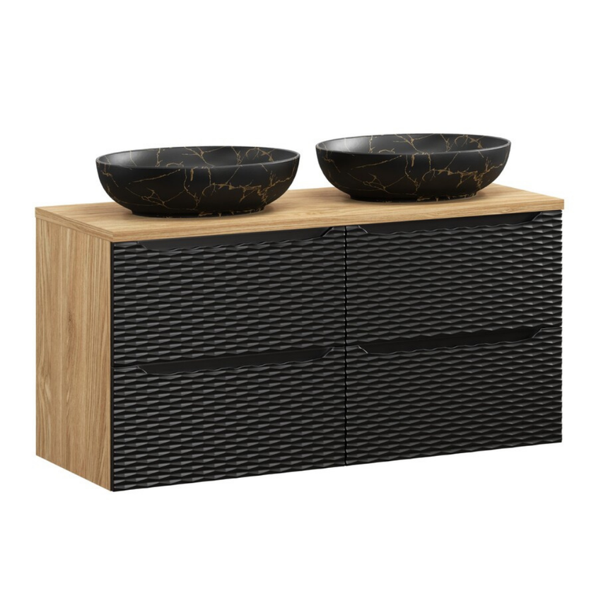 Ocean 120 fiókos fürdőszoba bútor és dupla mosdó szett