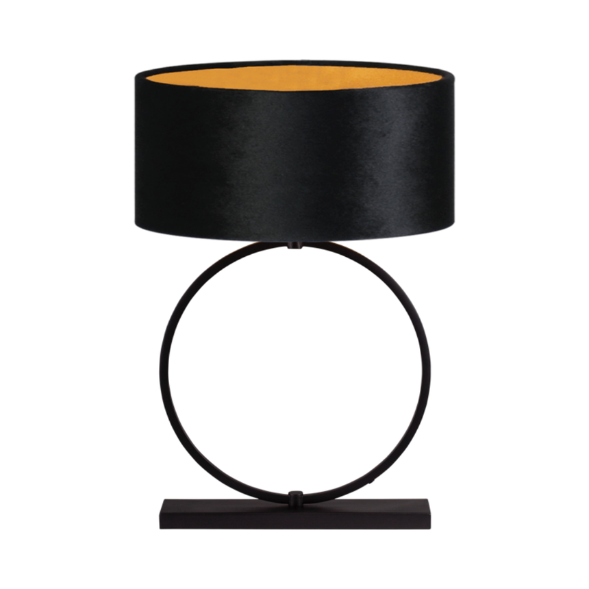 Devon szövet asztali lámpa fekete vázzal 76