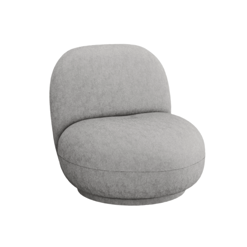 Chuck chenille swivel armchair