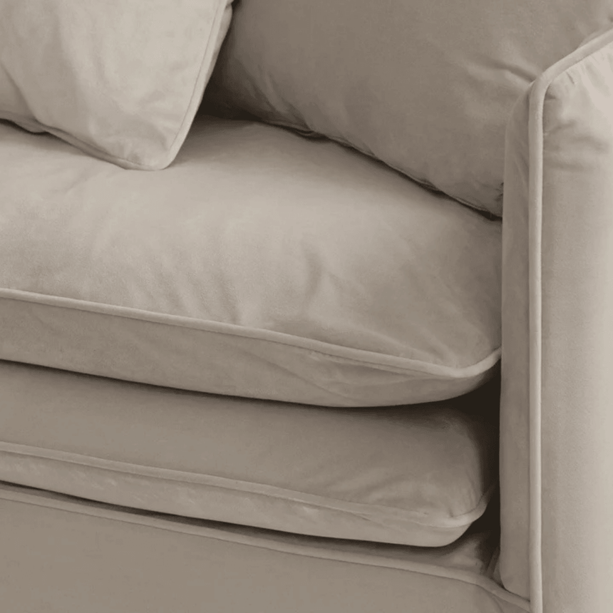 Boho 4-seater velvet sofa