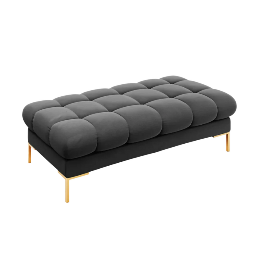 Mamaia velvet bench with gold legs