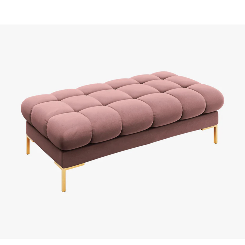 Mamaia velvet bench with gold legs