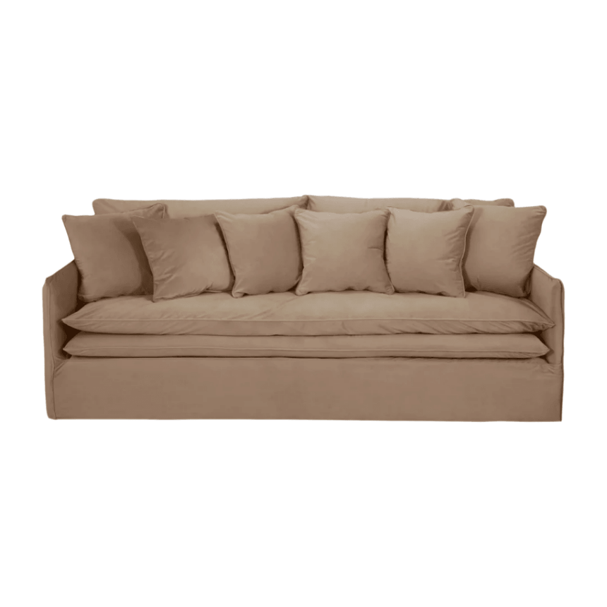 Boho 4-seater velvet sofa