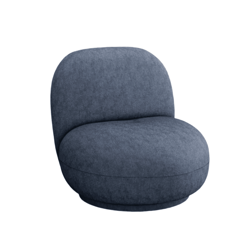 Chuck chenille swivel armchair
