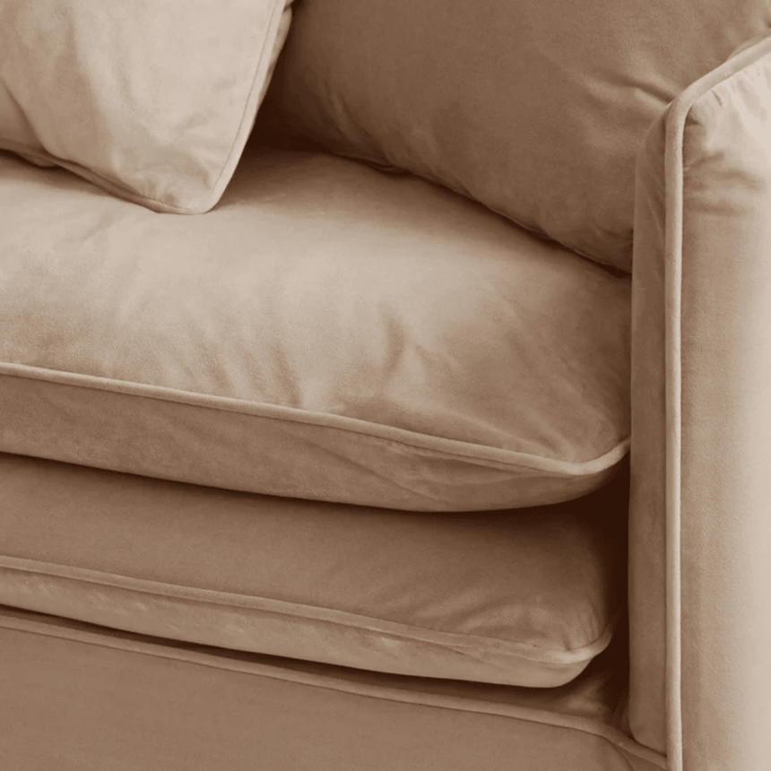 Boho 4-seater velvet sofa