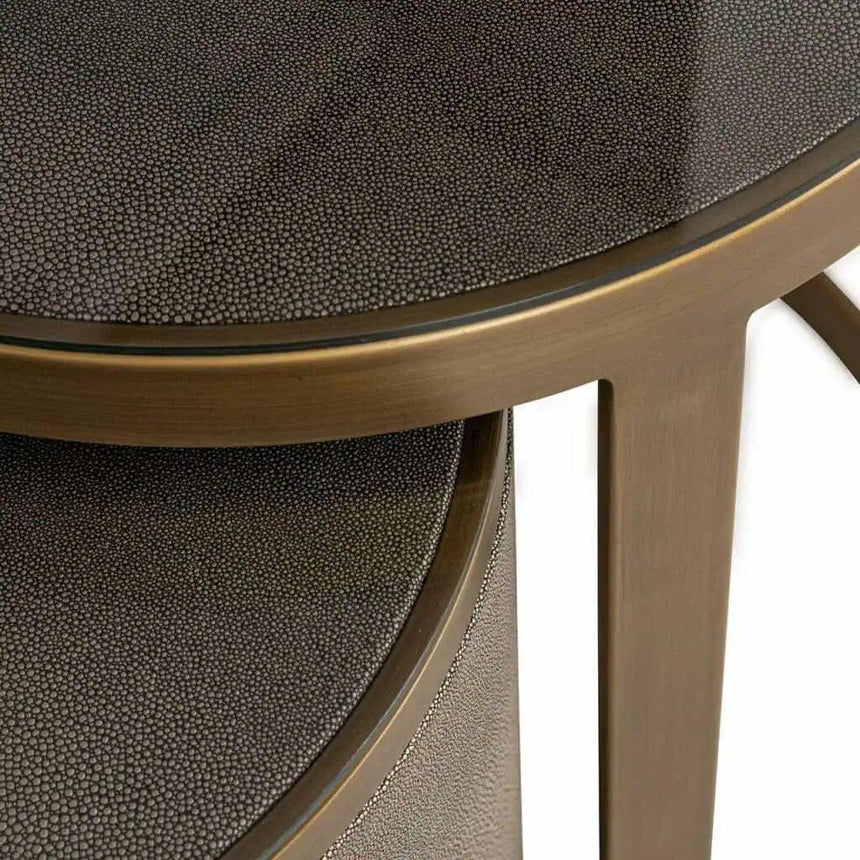 Bloomville textilbőr lerakóasztal szettben