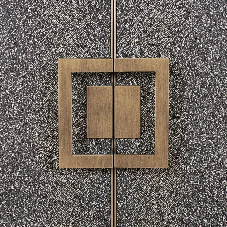 Bloomville 2-door textile leather cabinet