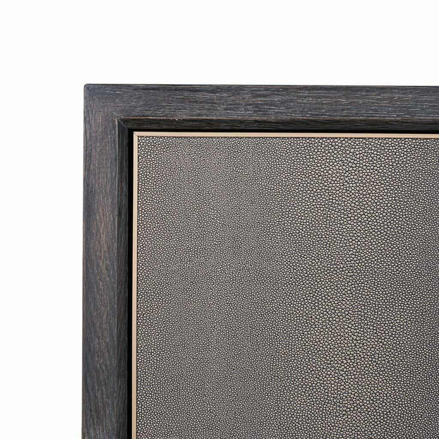 Bloomville 2-door textile leather cabinet