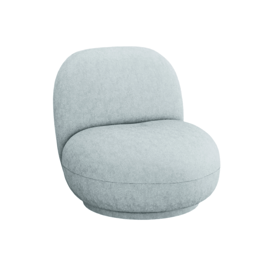 Chuck chenille swivel armchair