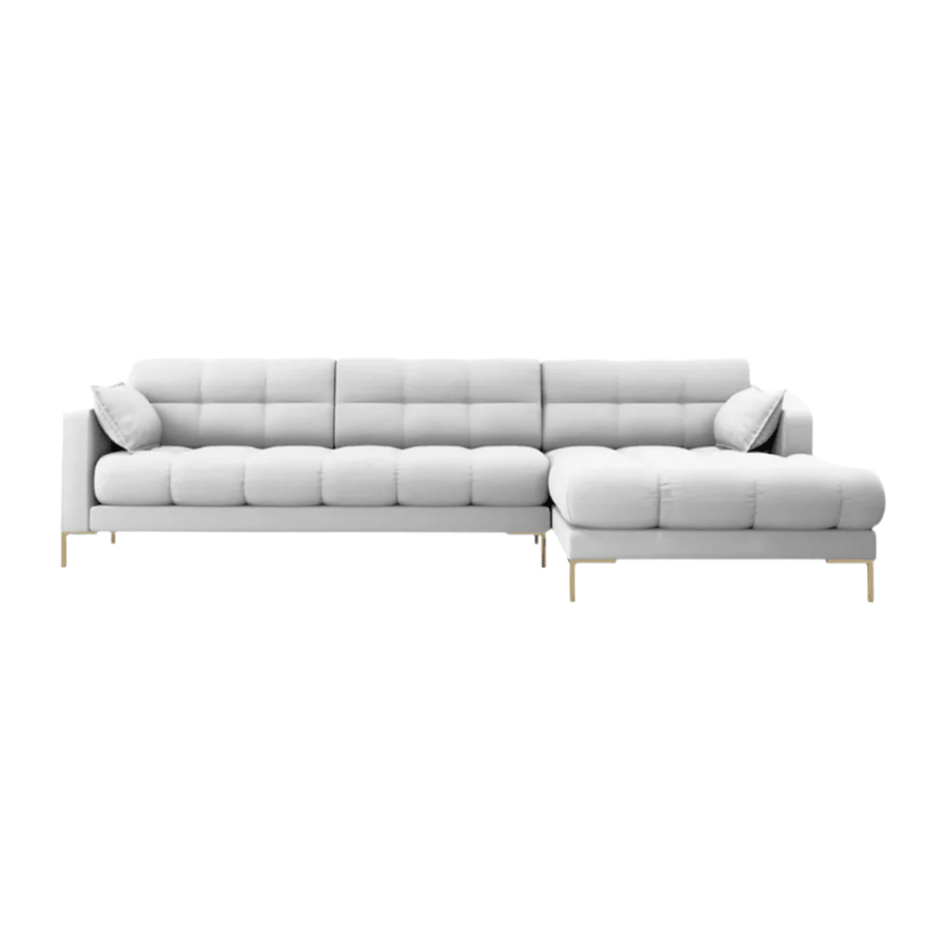 Mamaia jobbos buklé sarokkanapé arany lábbal