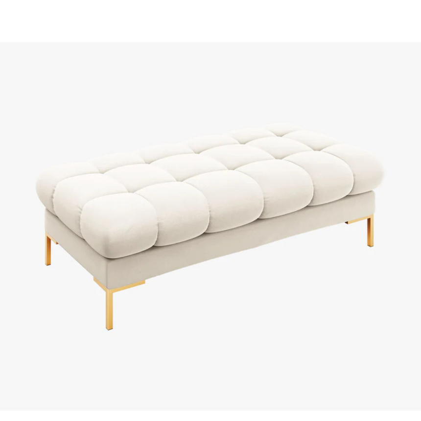 Mamaia velvet bench with gold legs