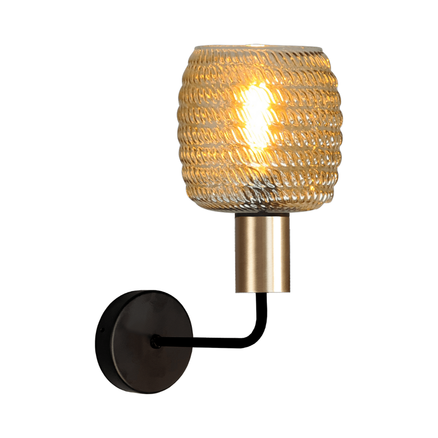 Bounty Uplight glass wall lamp with gold base