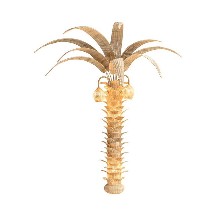 Palm Tree rattan wall lamp