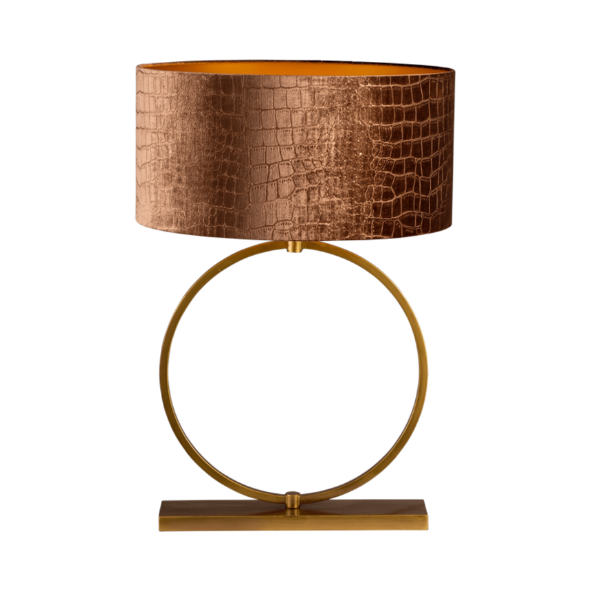 Devon szövet asztali lámpa bronz vázzal 76