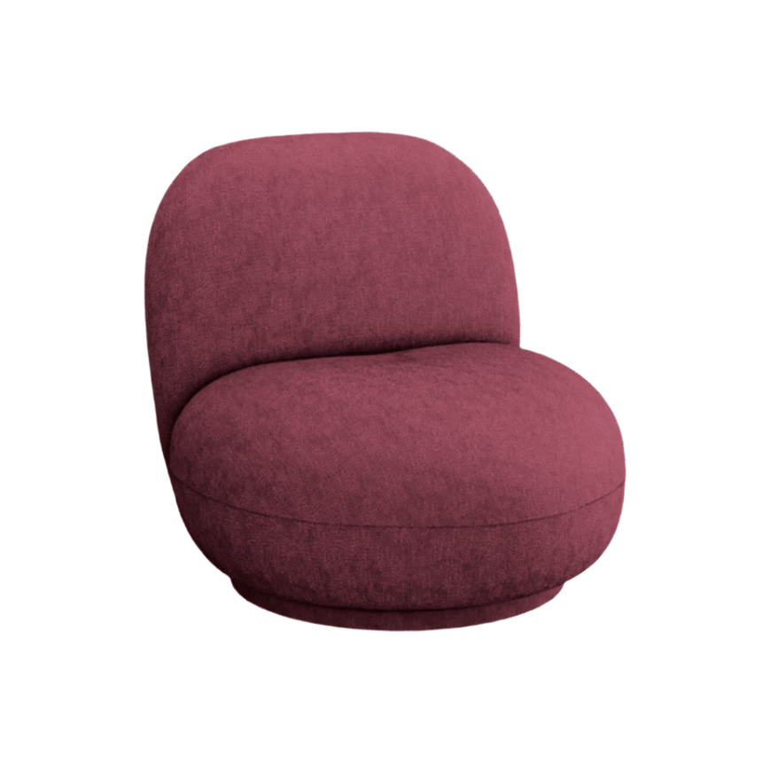Chuck chenille swivel armchair