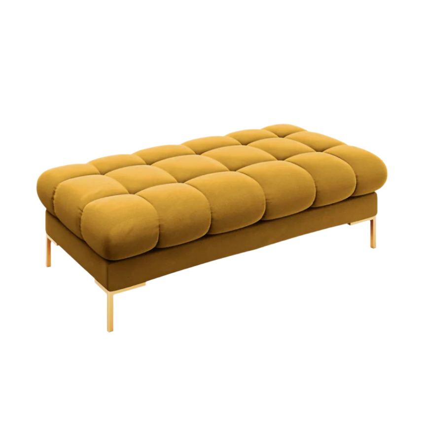 Mamaia velvet bench with gold legs