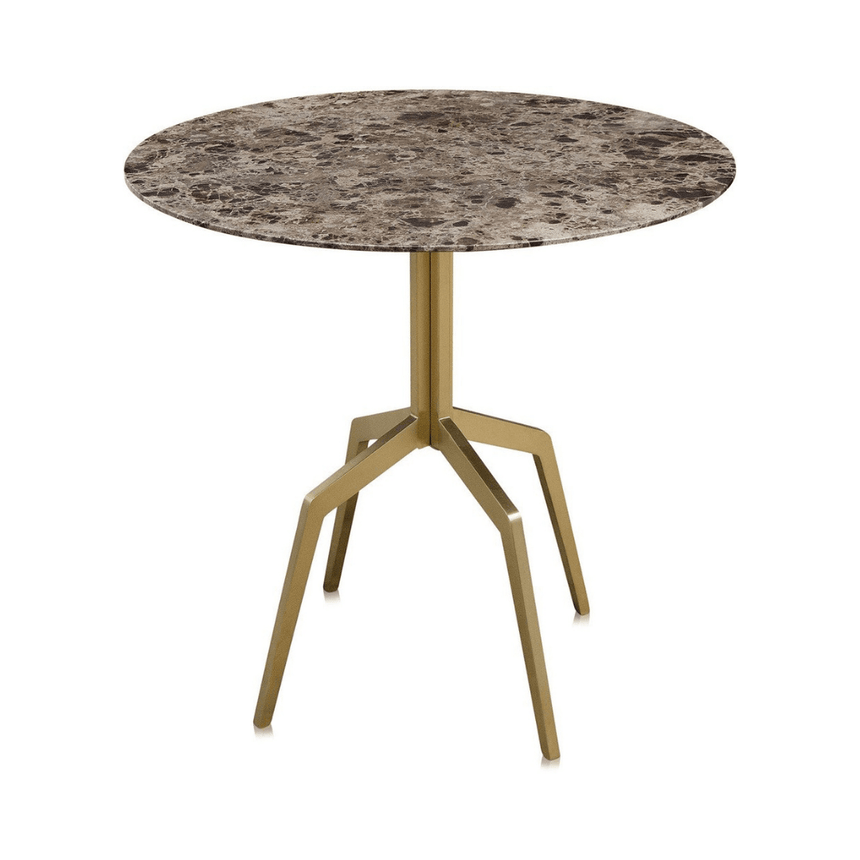 Razor marble dining table Ø80