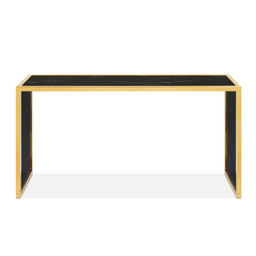 Crowne márvány konzolasztal arany lábbal