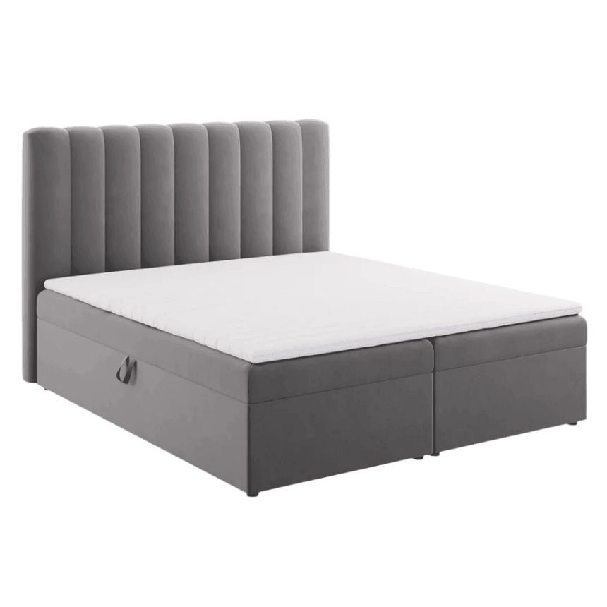 Kelp velvet double bed 140x200