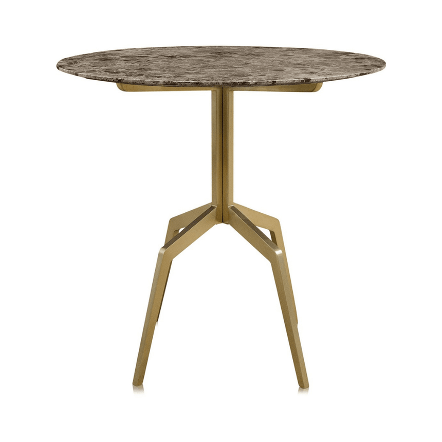 Razor marble dining table Ø80
