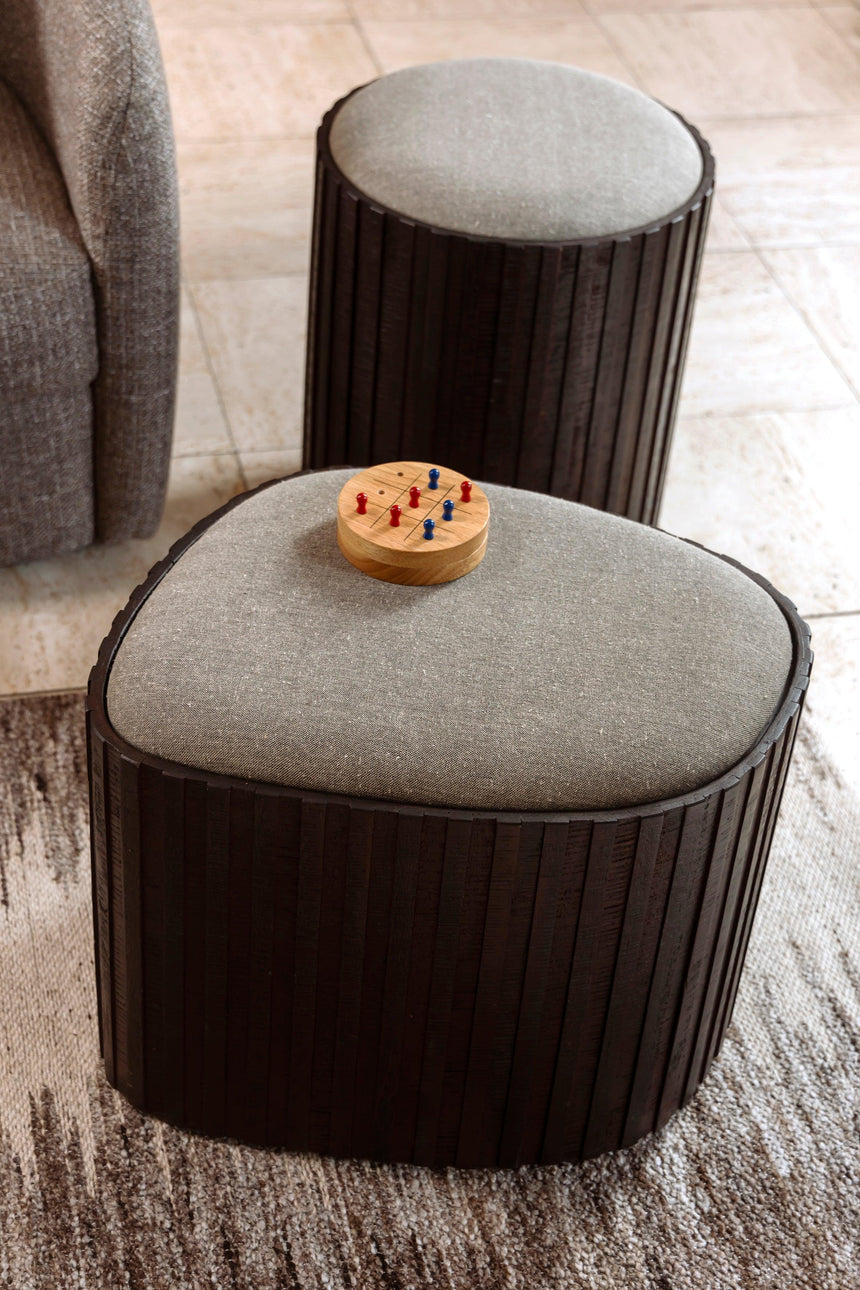 Bay fabric pouf