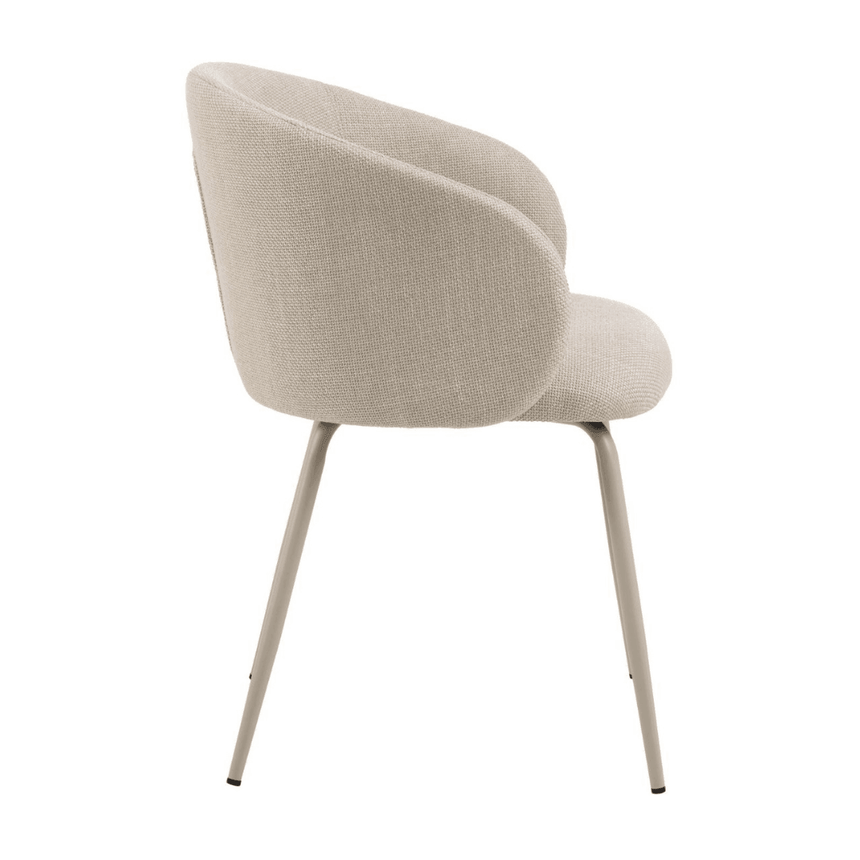Eleanor fabric chair with beige legs