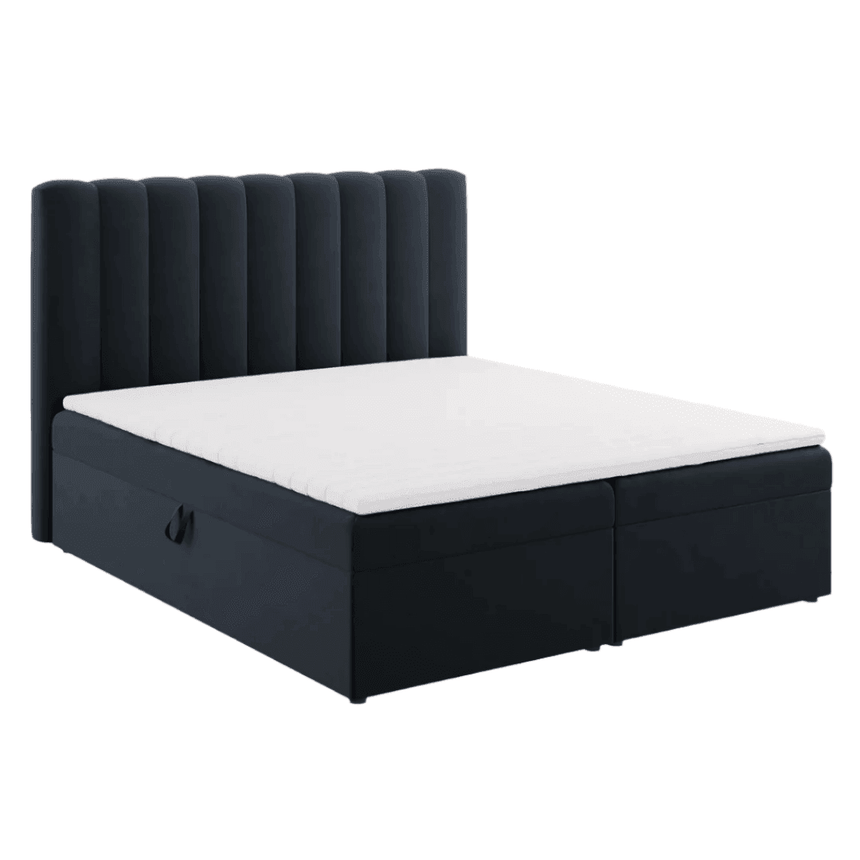 Kelp velvet double bed 140x200