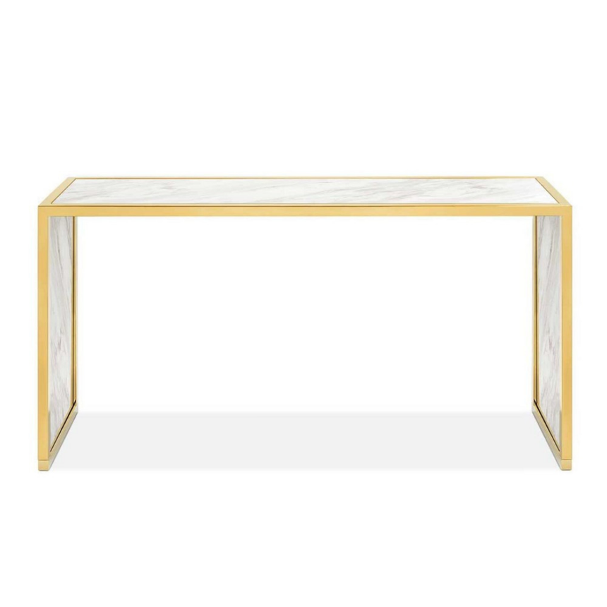 Crowne márvány konzolasztal arany lábbal
