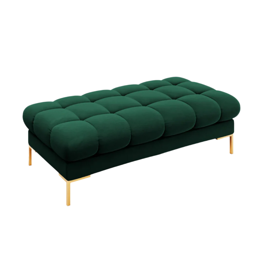 Mamaia velvet bench with gold legs