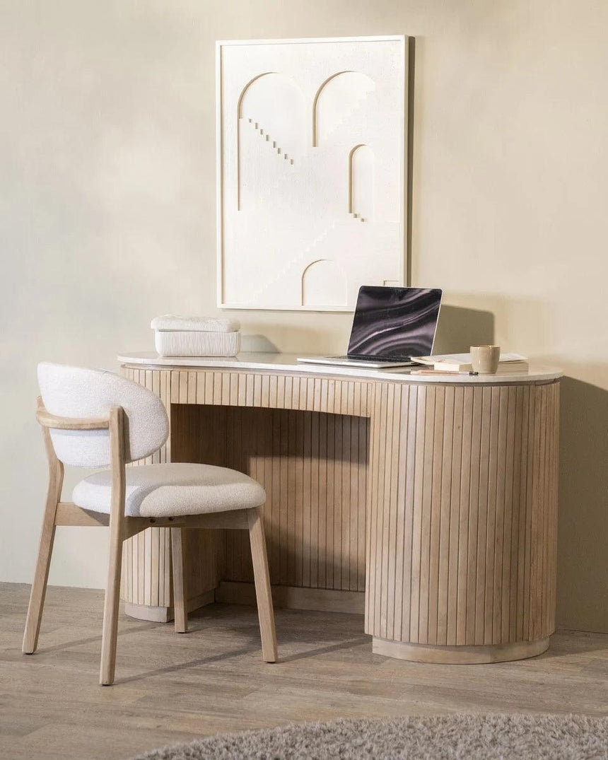 Mikky fabric chair with natural legs