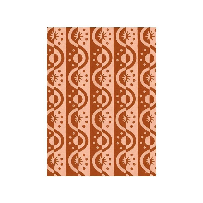 Moon Blockprint design canvas picture