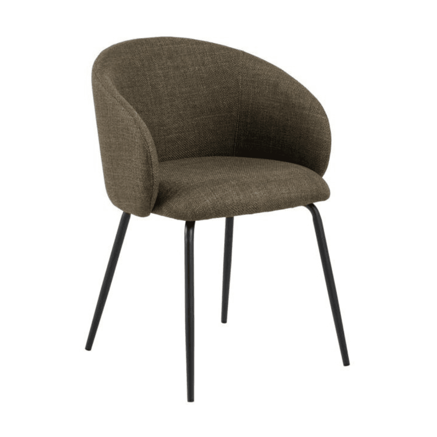 Eleanor fabric chair with black legs