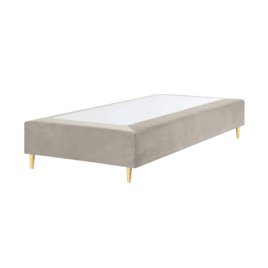 Whale velvet bed frame 90x200 with gold legs