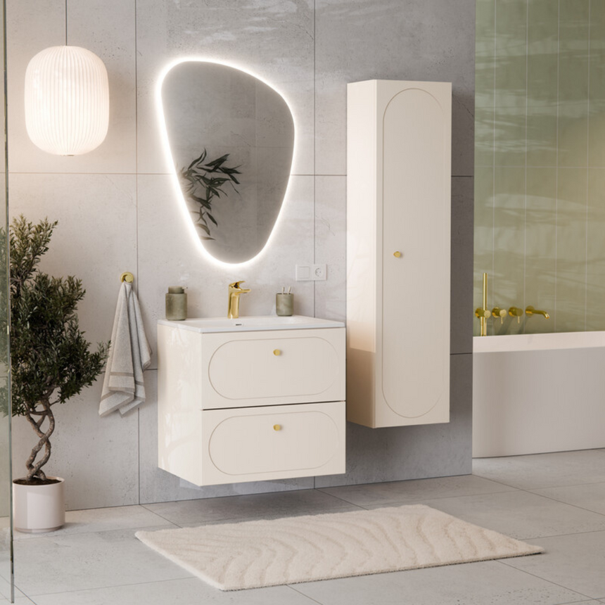 Baggy woven chenille pouf