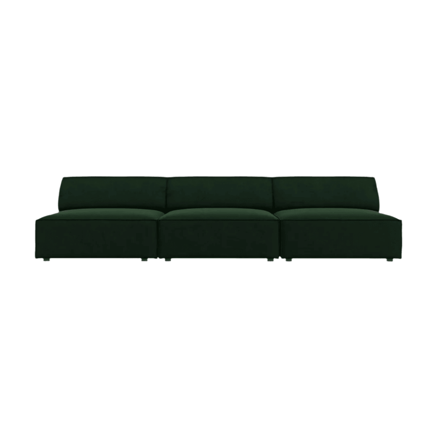 Jodie 3 személyes bársony kanapé karfa nélkül