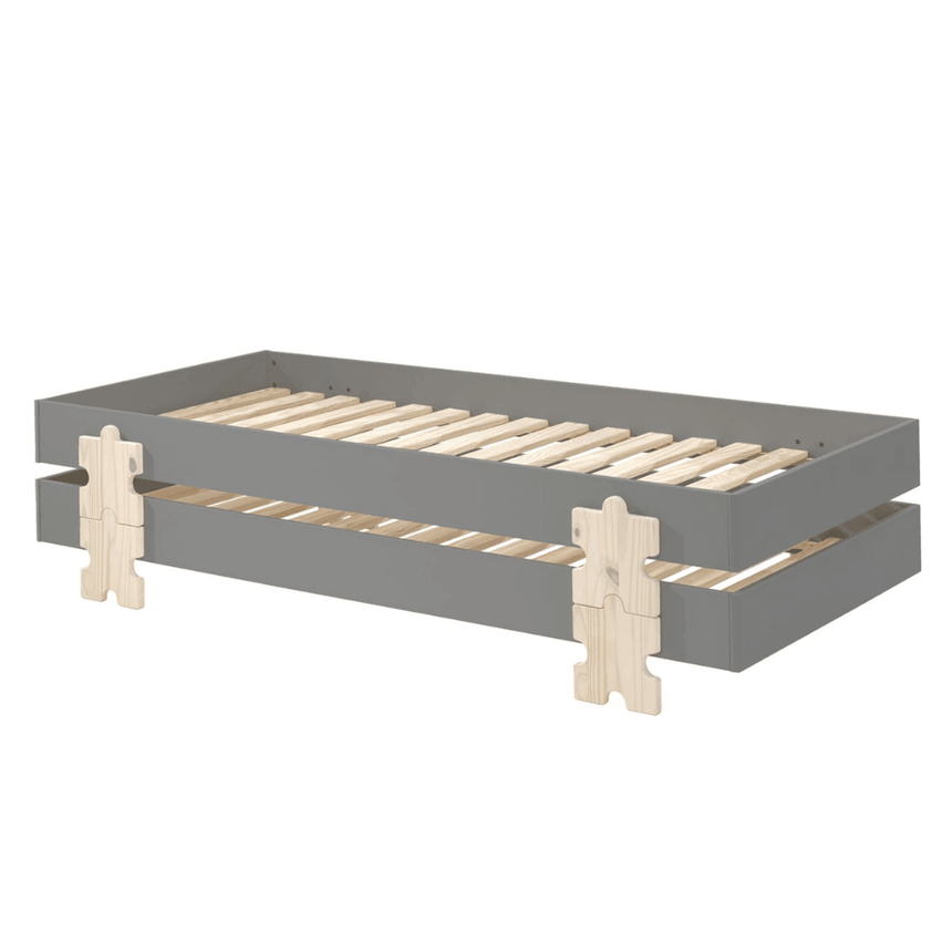 Modulo Puzzle wooden children's bed, 90x200, set of 2