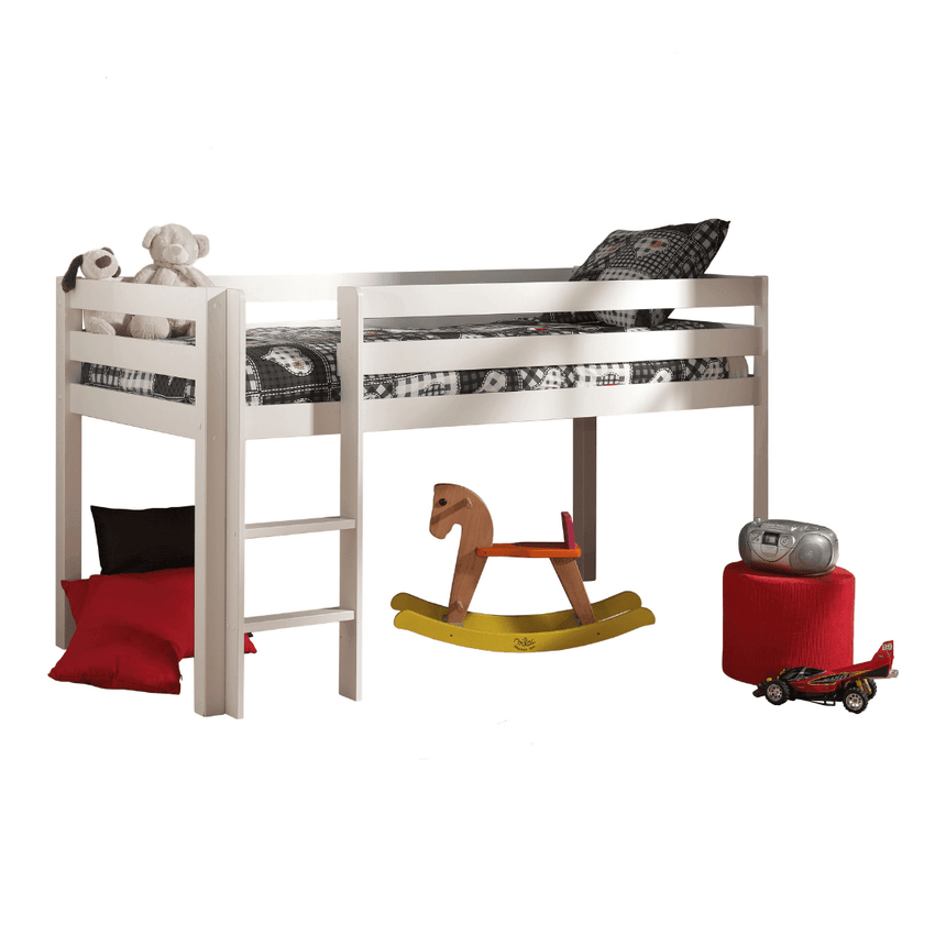 Pino wooden raised children's bed, 90x200