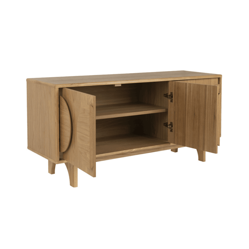 Groove 3-door wooden cabinet