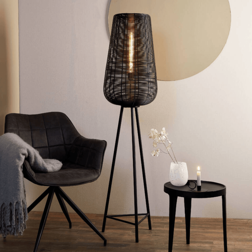 Adeta metal floor lamp Ø37x147