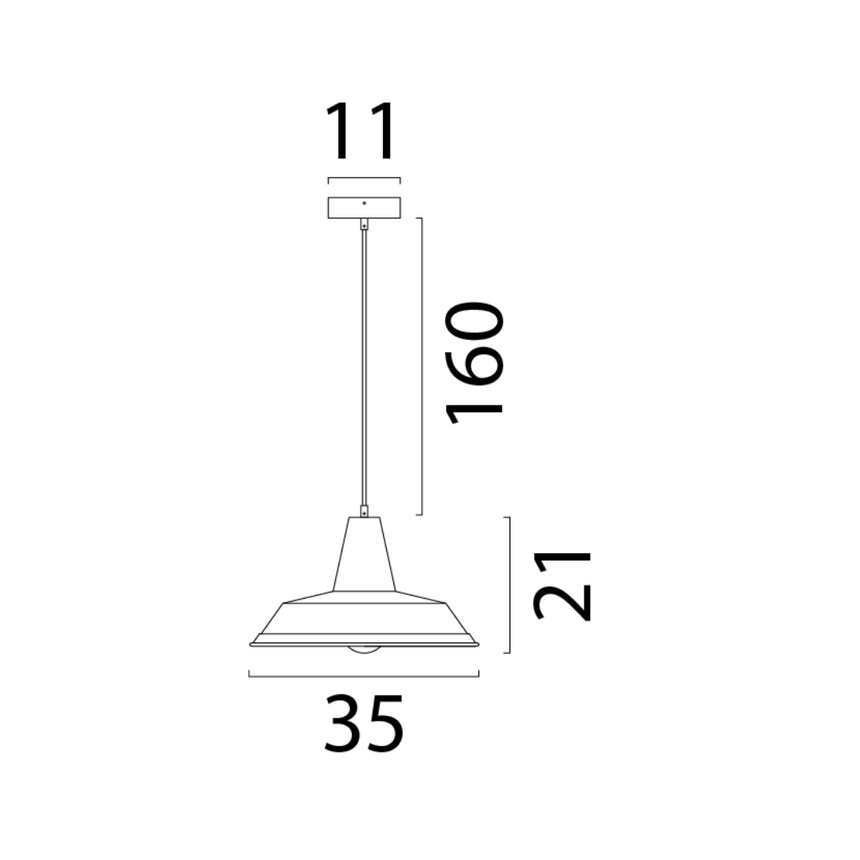 Prato fém függőlámpa Ø35