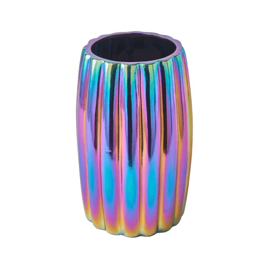 Curvy ceramic flower pot