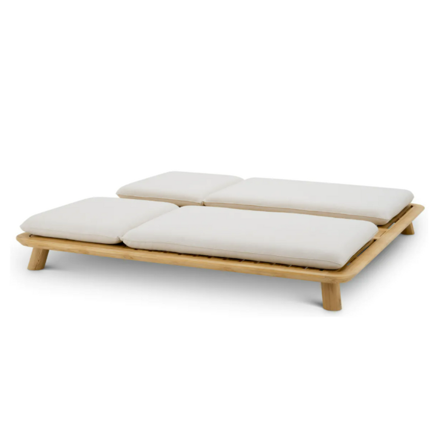 Weston wooden double sun lounger