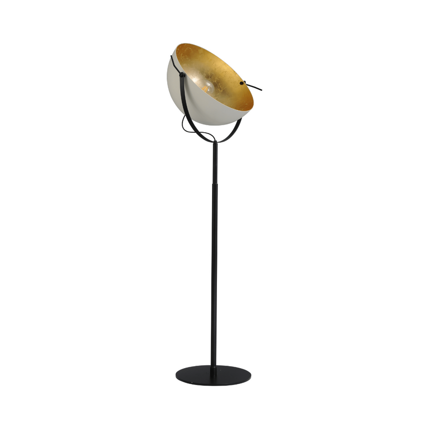 Larino metal floor lamp with gold interior 180