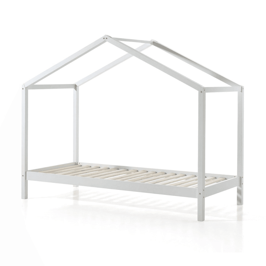 Dallas ZH90 wooden house children's bed, 90x200 with bed linen holder