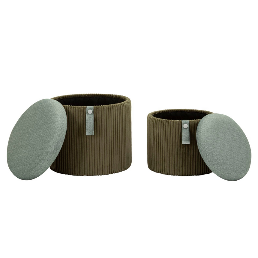 Bolzano corduroy pouf set