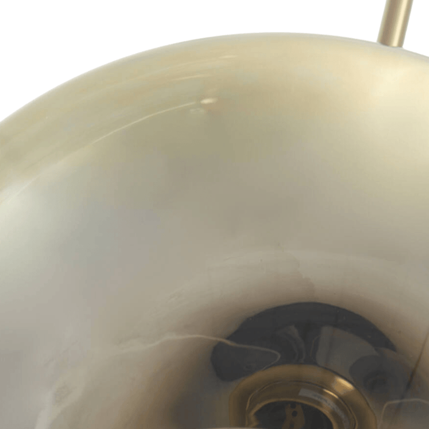 Mayson glass floor lamp with gold base